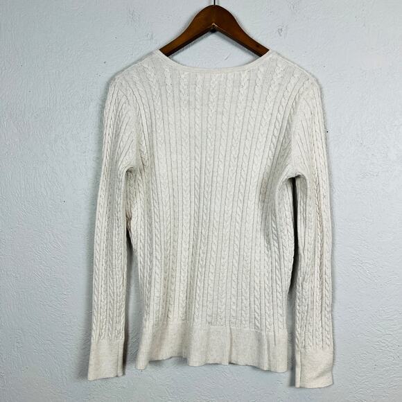 41 Hawthorn Cashmere Silk Blend V NEck Sweater Top - M - Picture 3 of 5